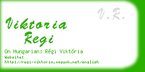 viktoria regi business card